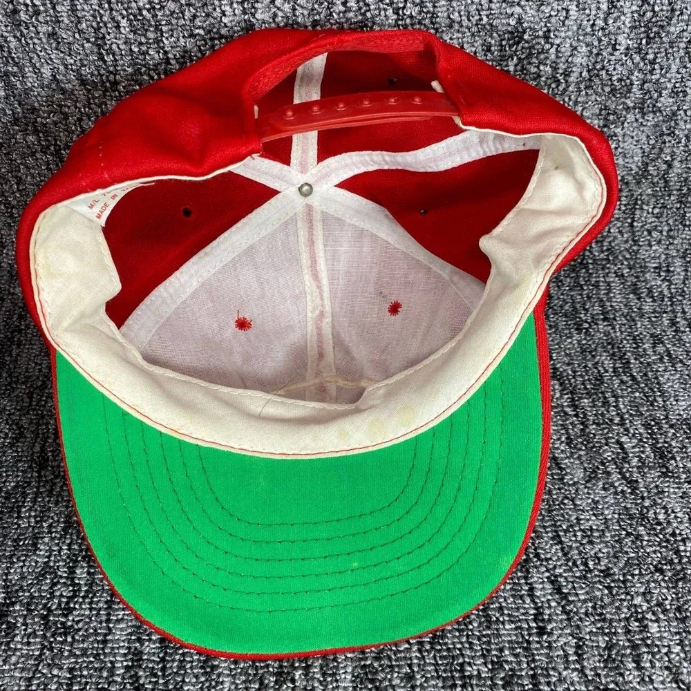 Vintage 80s Cincinnati Reds Hat MLB Baseball Red Cap Snapback Cap Up to 7 3/4